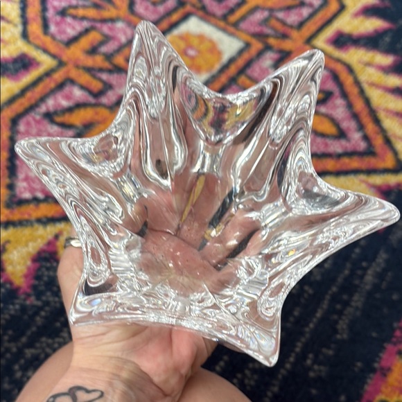 Orrefors Sweden Crystal Belle 6 Point Tulip Bowl Designed by Jan Johansson - Picture 2 of 6